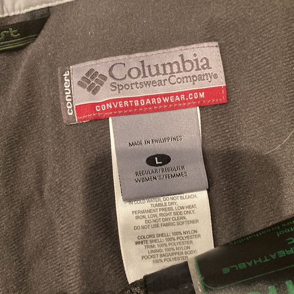 COLUMBIA L Convert Taupe Base TRX Snowboarding Pants - Picture 9 of 11